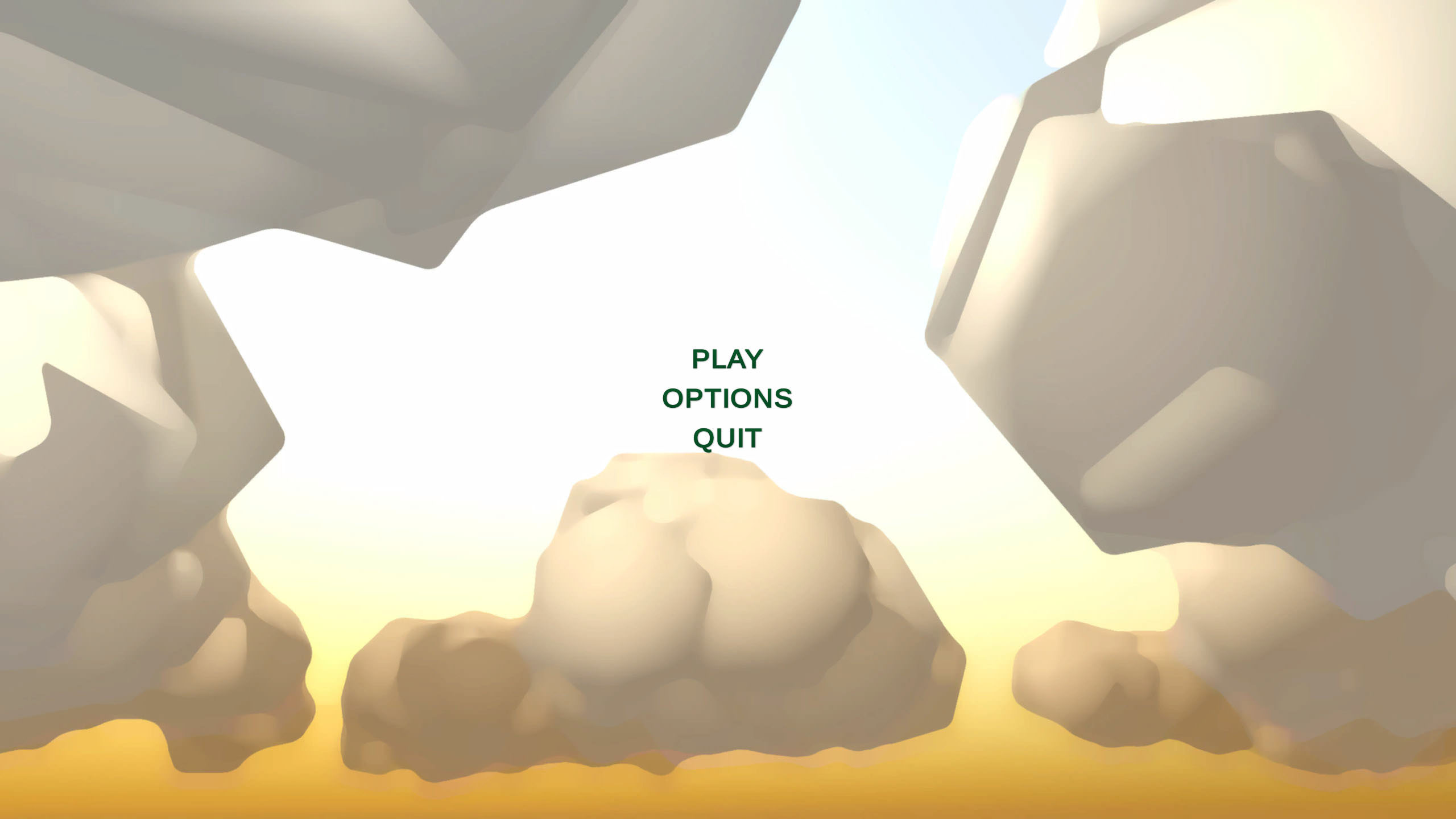 Play, options, quit - the simplest game menu ever.